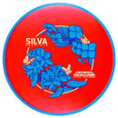 Axiom Plasma Soft Proxy putt & approach disc, Silva Saarinen 2026 Team Series "Bouquet" stamp, red disc with blue rim