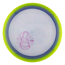 Axiom Prism Proton Defy driver disc, Lab Second stamp, dark blue disc with green yellow rim