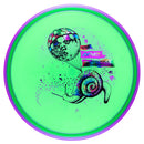 Axiom Prism Proton Soft Envy putt & approach disc, 2025 Champions Cup "Snail Mail" stamp, green disc with purple rim