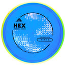 Axiom Proton Hex midrange disc, blue disc with green and green yellow rim