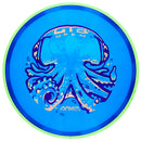 Axiom Proton Soft Proxy putt & approach disc, 2026 OTB Open "Glass Octopus" stamp, blue disc with light green rim
