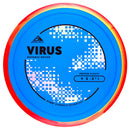 Axiom Proton Virus driver disc, blue disc with red and yellow rim