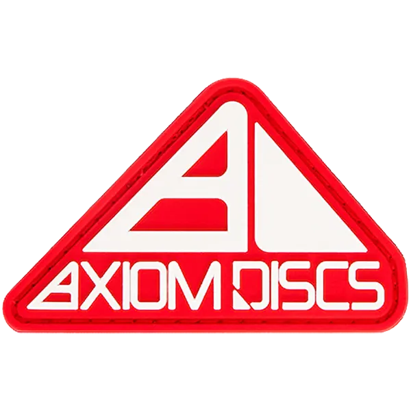 Axiom Pyramid Logo Hook and Loop PVC Patch for disc golf bags, hats, and ZÜCA MOLLE panels
