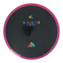 Axiom R2 Neutron Wrath fairway driver disc, black disc with dark pink rim