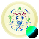 Axiom Total Eclipse Crave fairway driver disc, Desert Oasis stamp, green disc with teal rim