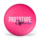 Climo Baseline Champ putt & approach disc, Climo Prototype Putter stamp, pink disc