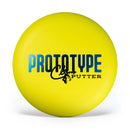 Climo Baseline Champ putt & approach disc, Climo Prototype Putter stamp, yellow disc