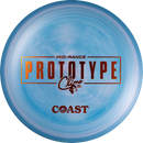 Climo Signature Line Coast driver disc, Climo Prototype Midrange stamp, blue disc