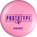Climo Signature Line Coast driver disc, Climo Prototype Midrange stamp, pink disc