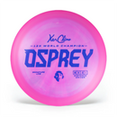 Climo Signature Line Osprey driver disc, hot pink and light purple disc