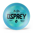 Climo Signature Line Osprey driver disc, teal and blue disc
