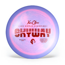 Climo Signature Line Skyway driver disc, purple and pink disc