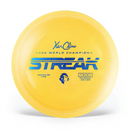 Climo Signature Line Streak fairway driver disc, light orange and yellow disc
