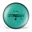 Climo Signature Line Streak fairway driver disc, teal and black disc