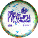DGA Granite Pipeline driver disc, Cole Redalen 2025 Tour Series stamp, green and multi color disc