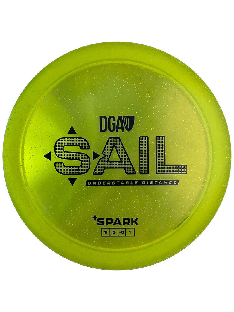 DGA Spark Sail driver disc, green yellow disc