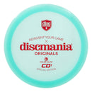 Discmania Color Glow C-Line CD1 driver disc, Discmania Originals Special Edition stamp, turquoise disc