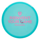 Discmania Color Glow C-Line Gannon Buhr P2X putt & approach disc, Reinvent Your Game stamp, blue disc
