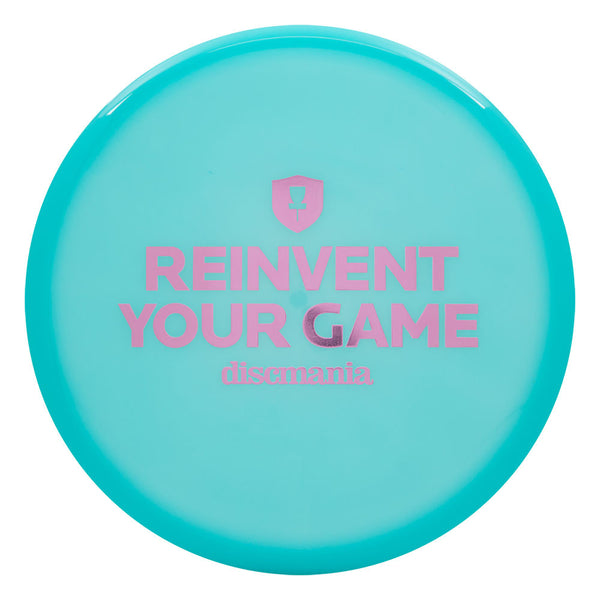 Discmania Color Glow C-Line Gannon Buhr P2X putt & approach disc, Reinvent Your Game stamp, blue disc