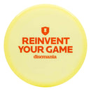 Discmania Color Glow C-Line Gannon Buhr P2X putt & approach disc, Reinvent Your Game stamp, yellow disc