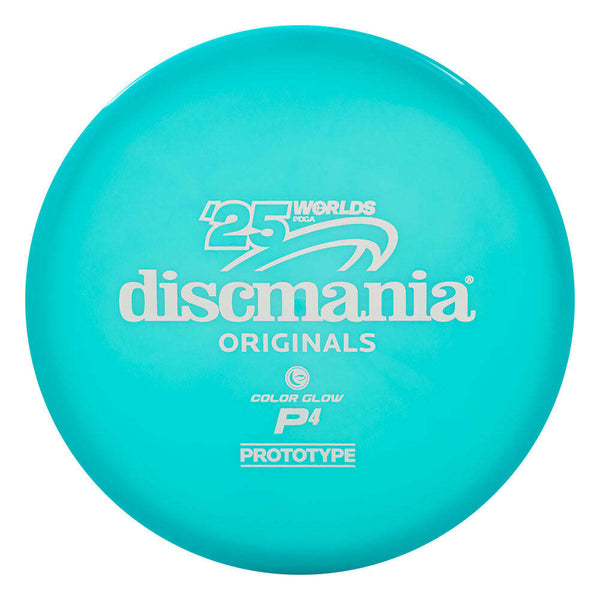 Discmania Color Glow C-Line P4 putt & approach disc, Discmania Originals Prototype stamp, blue disc