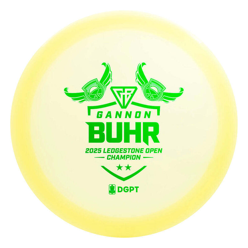 Discmania Color Glow C-Line TD driver disc, Gannon Buhr 2025 Ledgestone Open Champion stamp, yellow disc