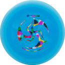 Discmania D-Line Flex 2 Gannon Buhr P2X putt & approach disc, Gannon Buhr Huk Labs Collaboration stamp, blue disc