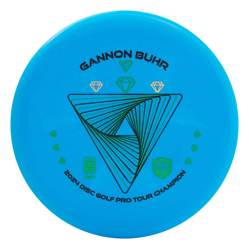 Discmania D-Line Flex 3 Gannon Buhr P2X putt & approach disc, Gannon Buhr 2024 DGPT Champion stamp, blue disc