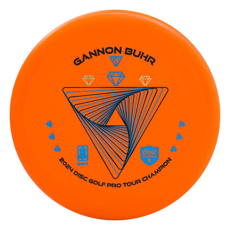 Discmania D-Line Flex 3 Gannon Buhr P2X putt & approach disc, Gannon Buhr 2024 DGPT Champion stamp, orange disc