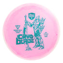 Discmania Horizon C-Line MD5 midrange disc, Gannon Buhr Signature Series Cryo Blade stamp, pink disc with white rim