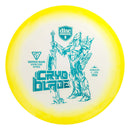 Discmania Horizon C-Line MD5 midrange disc, Gannon Buhr Signature Series Cryo Blade stamp, white disc with yellow rim
