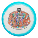 Discmania Horizon S-Line Gannon Buhr Glacier midrange disc, Gannon Buhr Creator Series (Triple Foil) stamp, white disc with blue rim