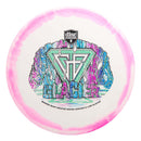 Discmania Horizon S-Line Gannon Buhr Glacier midrange disc, Gannon Buhr Creator Series (Triple Foil) stamp, white disc with pink rim