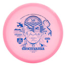 Discmania Neo Lumen Origin midrange disc, HSCo Time Stamp stamp, pink disc