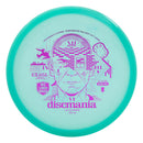 Discmania Neo Lumen Origin midrange disc, HSCo Time Stamp stamp, turquoise disc