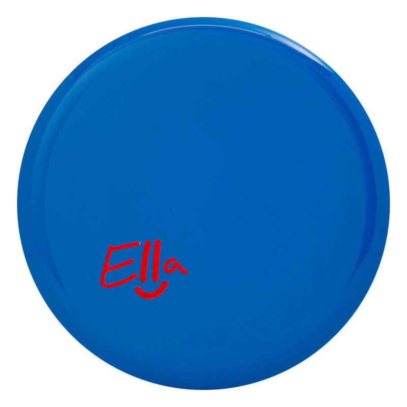 Discmania S-Line P3X putt & approach disc, Ella Hansen Smiley Face P3X stamp, blue disc