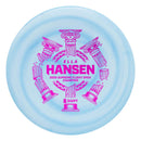 Discmania Swirl D-Line Flex 2 P2 putt & approach disc, Ella Hansen 2025 Supreme Flight Open Champion stamp, blue and light blue disc