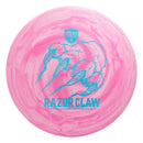 Discmania Swirl P-Line Flex 2 P4 putt & approach disc, Kyle Klein Signature Series Razor Claw stamp, pink and white disc
