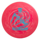Discmania Swirl P-Line Flex 2 P4 putt & approach disc, Kyle Klein Signature Series Razor Claw stamp, red and white disc