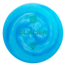 Discmania Swirl S-Line Gannon Buhr Glacier midrange disc, Gannon Buhr Creator Series stamp, blue and white disc