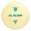 Discmania Swirl S-Line Gannon Buhr Glacier midrange disc, Gannon Buhr Creator Series stamp, yellow and white disc
