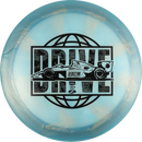 Discraft Big Z Swirl Paige Pierce Drive driver disc, 2025 Ledgestone Edition Season 1 stamp, blue and orange disc