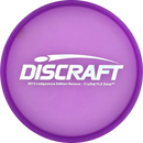 Discraft CryZtal FLX Zone midrange disc, 2025 Ledgestone Edition "2015 Commemorative Reissue" stamp, purple disc