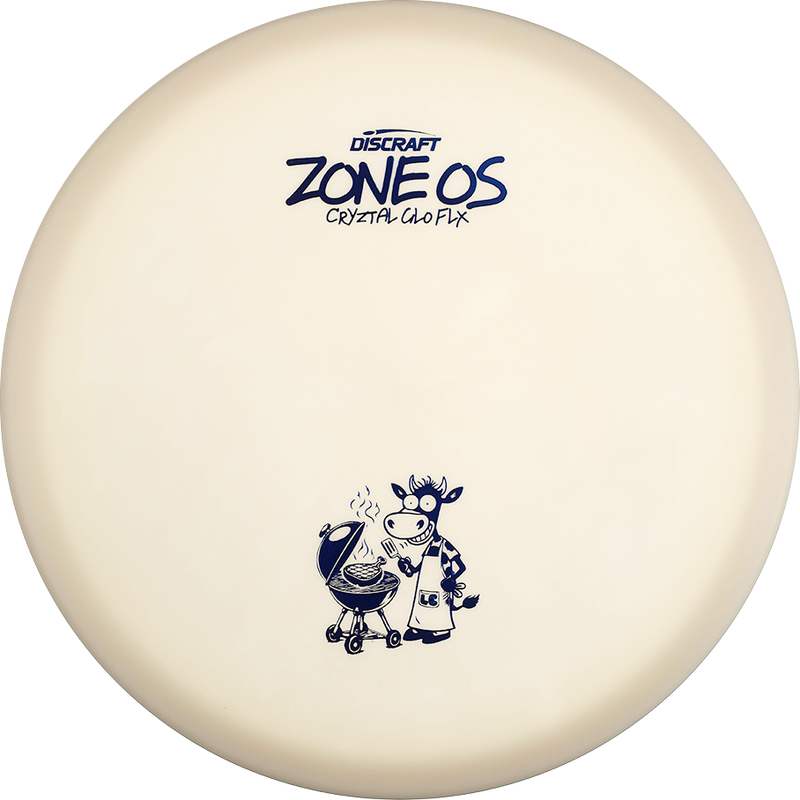 Discraft CryZtal Glo FLX Zone OS midrange disc, 2025 Ledgestone Edition Season 2 stamp, white disc