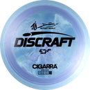 Discraft ESP Anthony Barela Cigarra fairway driver disc, Anthony Barela Signature Series stamp, blue and blurple disc