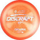Discraft ESP Anthony Barela Cigarra fairway driver disc, Anthony Barela Signature Series stamp, orange and light orange disc