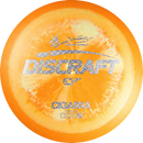 Discraft ESP Anthony Barela Cigarra fairway driver disc, Anthony Barela Signature Series stamp, orange and light yellow disc