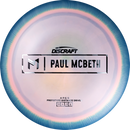 Discraft ESP Paul McBeth Ares driver disc, Paul McBeth Prototype Bar Stamp stamp, light purple and blue disc