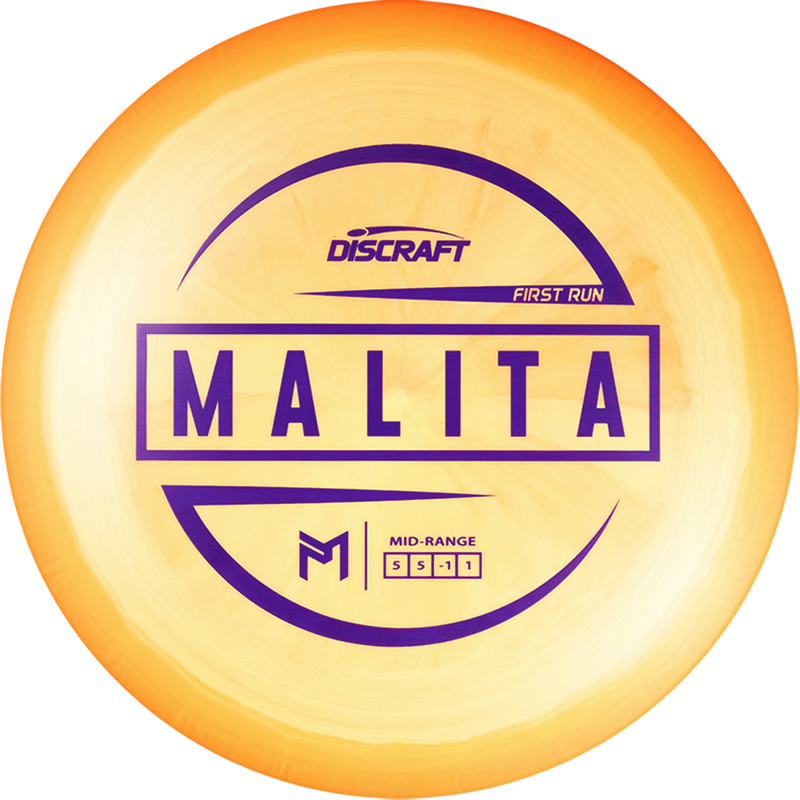 Discraft ESP Paul McBeth Malita midrange disc, Paul McBeth First Run stamp, light orange and orange disc
