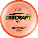 Discraft ESP Raptor driver disc, Ricky Wysocki 2x Signature Series stamp, light orange and orange disc
